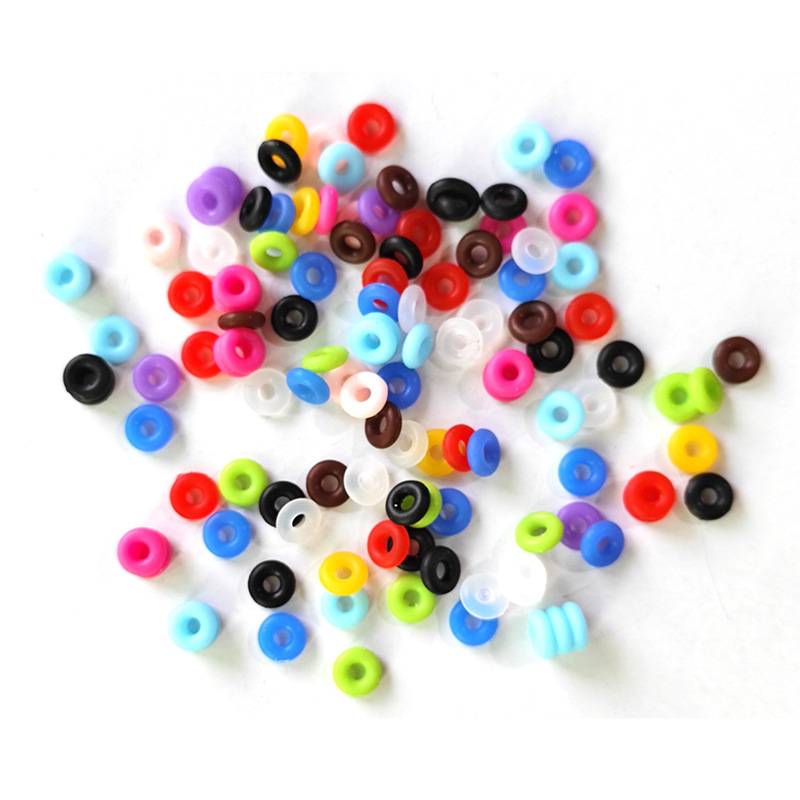Silicone Spacer Bead Bracelet Positioning Rubber Ring Anti-Slip Ring Anti-Friction Ring Bracelet Leather Rope Transfer Bead Bracelet Gasket 2