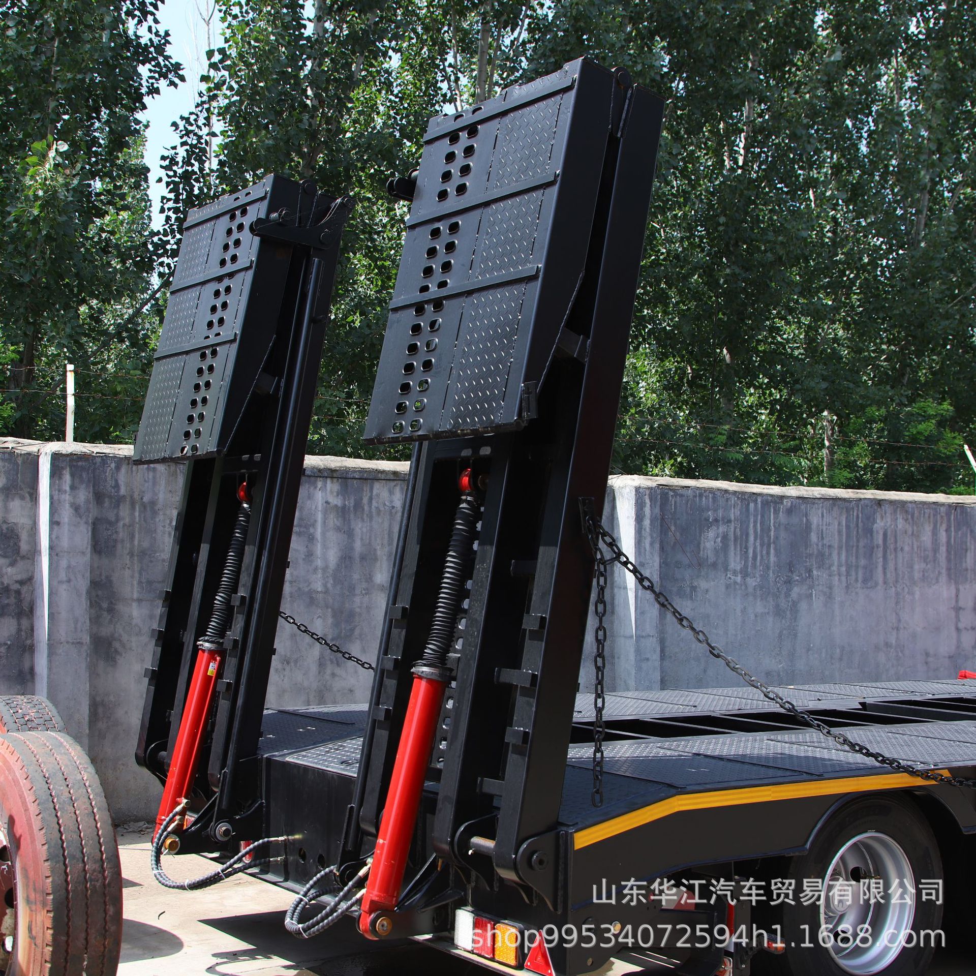 Export to Africa Heavy-Duty Container Flatbed Semi-Trailer Skeleton Trailer 40Tf20Tf Flatbed Transport Trailer