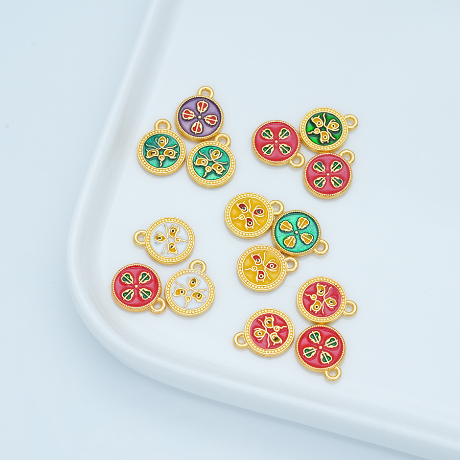 古法合金开运五路财神diy饰品佛眼滴油吊坠藏式手链项链配件