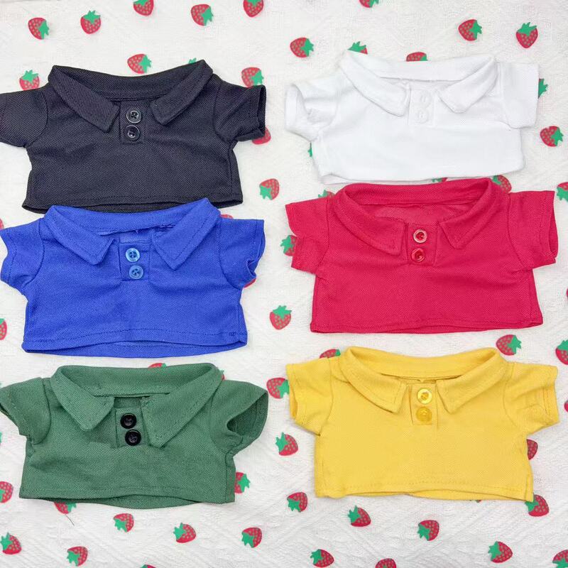 30cm Teddy Bear Polo Shirt Small Bear Doll Clothes Replacement Lapel Clothing Plush Toy Accessories Dimoo