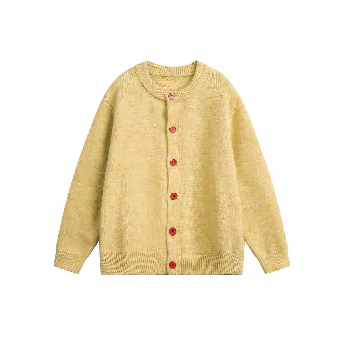 Explosiones transfronterizas de tamaño grande europeo Cardigan suéter hombre botón de color amarillo alto otoño invierno fábrica al por mayor