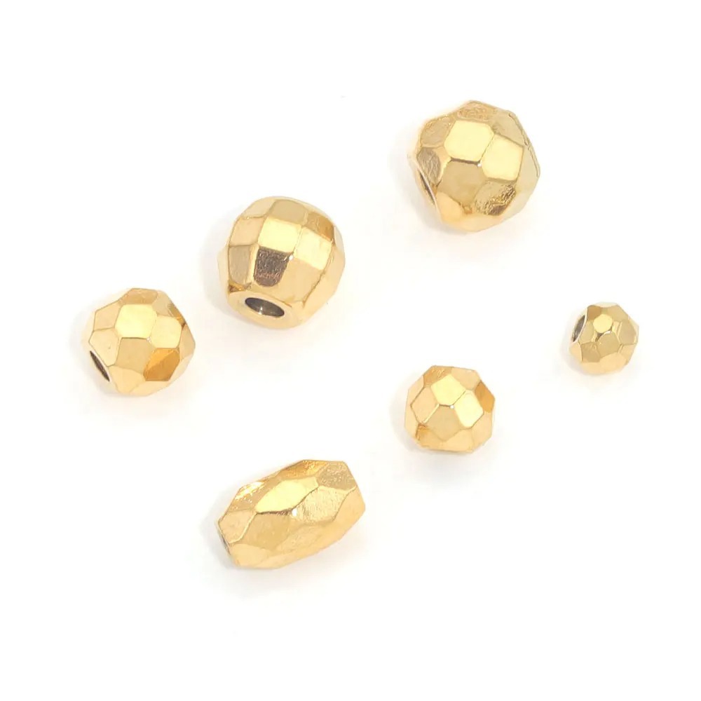 10 PCS/Package Diameter 3mm Diameter 4mm Diameter 5mm Hole 1~1.9mm Stainless Steel Geometric Solid Color Brushed Beads display picture 4