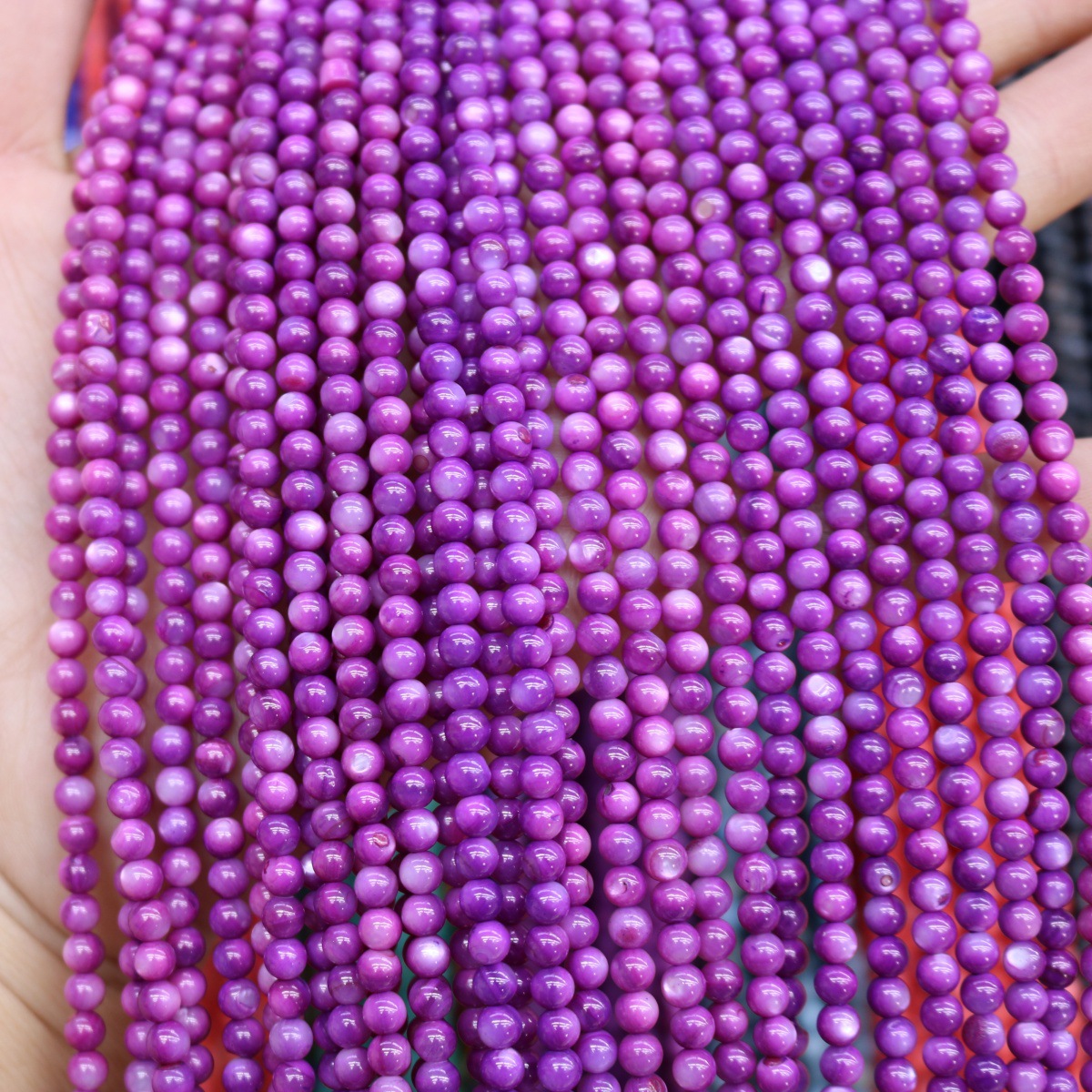 Conchas de agua dulce naturales cuentas mixtas de color 4mm color monocromático bolas perlas sueltas diy joyería accesorios joyería al por mayor image 10