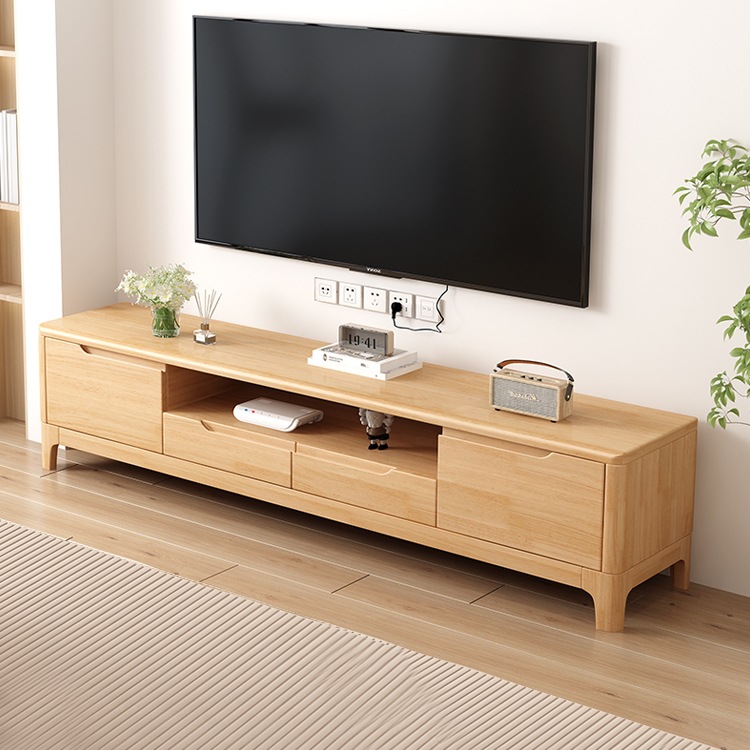 All Solid Wood Tv Cabinet 1.2/ 1.8m Small Living Room Home 2025 New Coffee Table Tv Cabinet Group H^