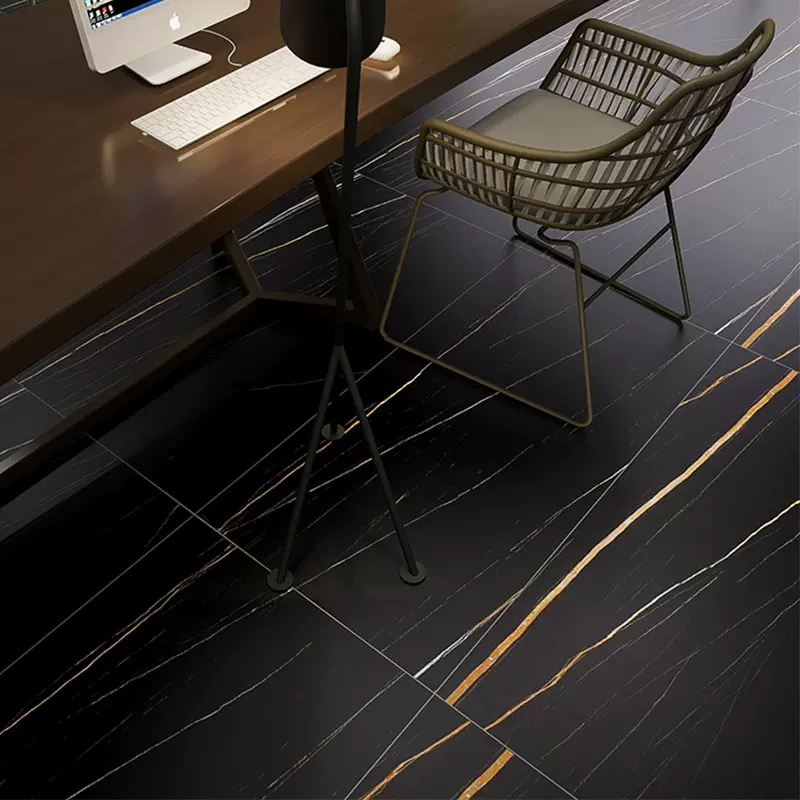 劳伦黑金瓷砖600x1200客厅酒店大堂地砖岩板商业工程连锁店地板砖