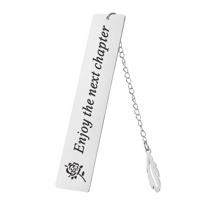 30g Weight Bookmark Stationery Type 1 Piece Quantity School Occasion 201 Stainless Steel Material Letter Pattern Simple Style Style 1 Piece Letter School 201 Stainless Steel Simple Style Bookmark 6
