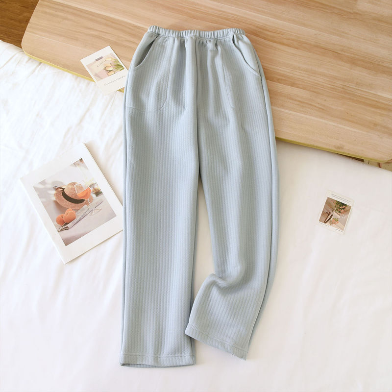 Air Cotton Pajamas Women's Pants Autumn and Winter Thickeneded Warm Pure Color Loose Casual Casual Wearable Home Pants Air Cotton Pajamas Women's Pants Autumn and Winter Thickeneded Warm Pure Color Loose Casual Casual Wearable Home Pants