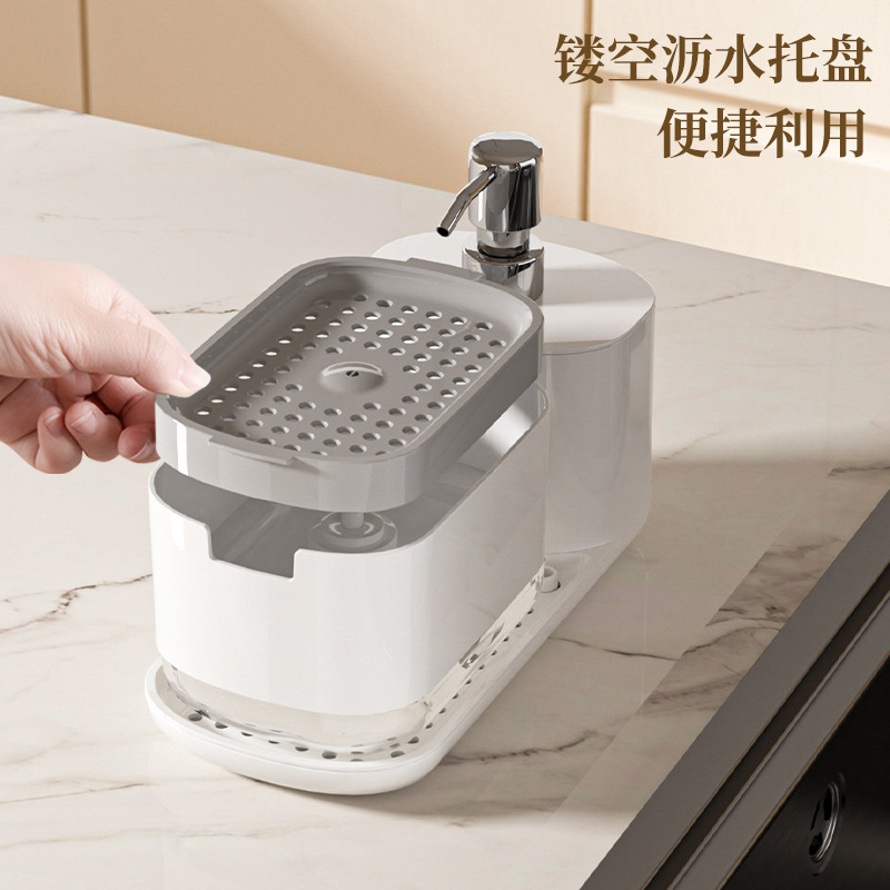 Cocina encimera detergente líquido caja de lavado de manos desinfectante de manos caja de líquido prensa dispensador de jabón cocina rack de almacenamiento