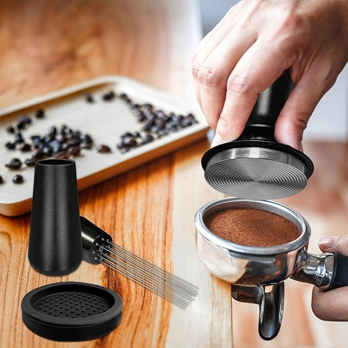Coffee Latte Art Pressing Tool Set with Scale Latte Art Pot Barista Tools Coffee Tamper Set