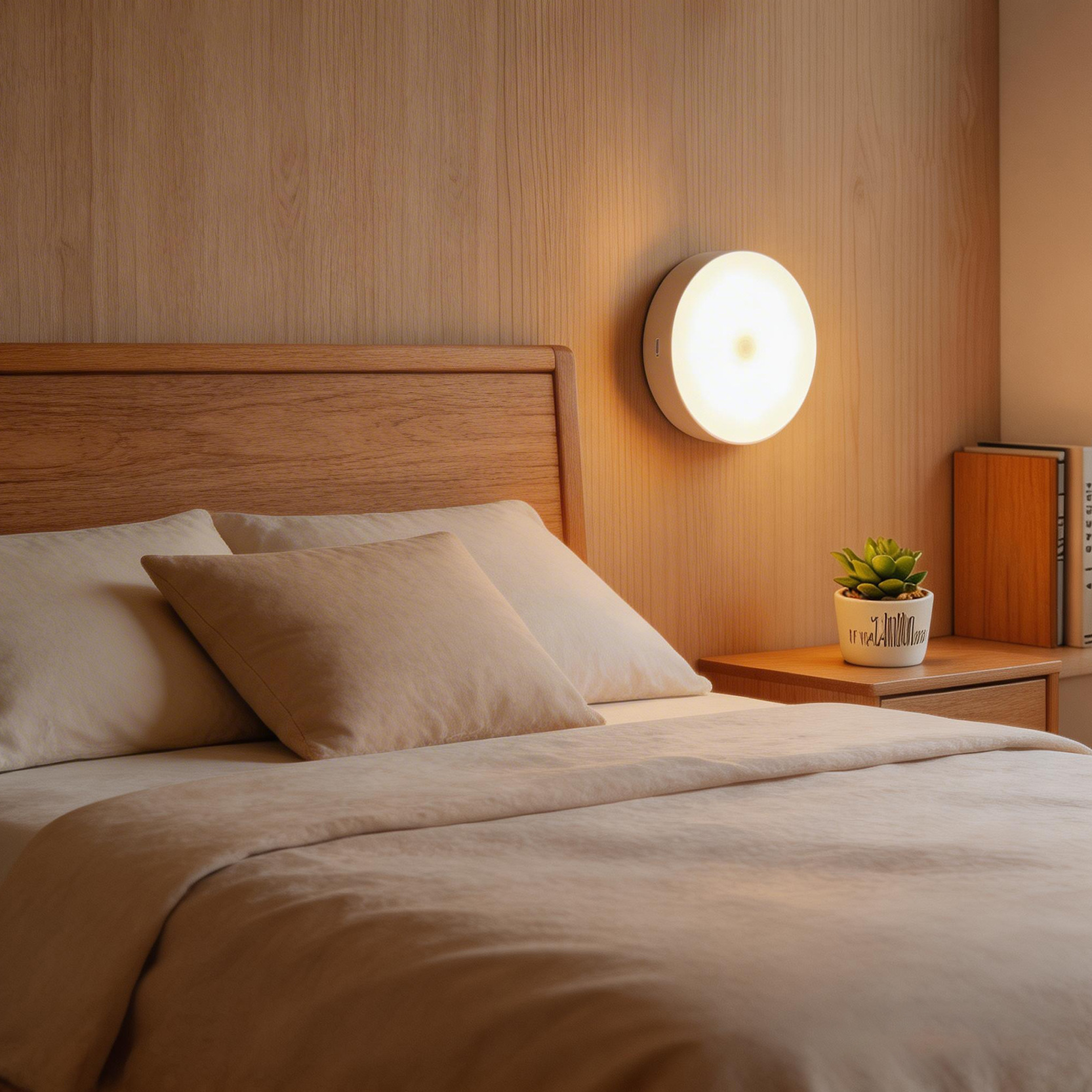 Luz nocturna de inducción magnética transfronteriza inducción humana protector de ojos suave sin cableado dormitorio armario de pasillo disponible