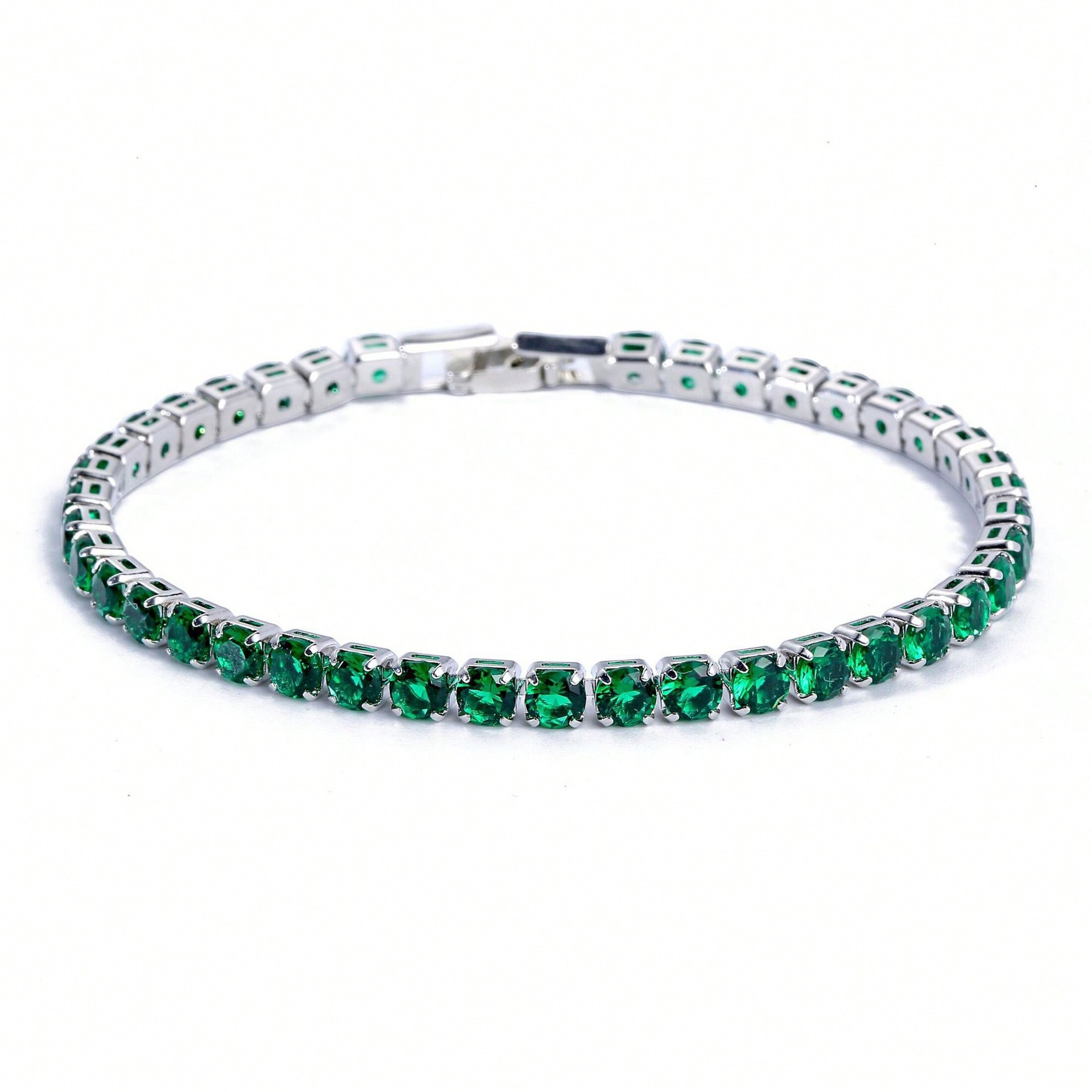 Men's Moissanite Tennis Chain Bracelet Titanium Steel Jewelry_voghion.com