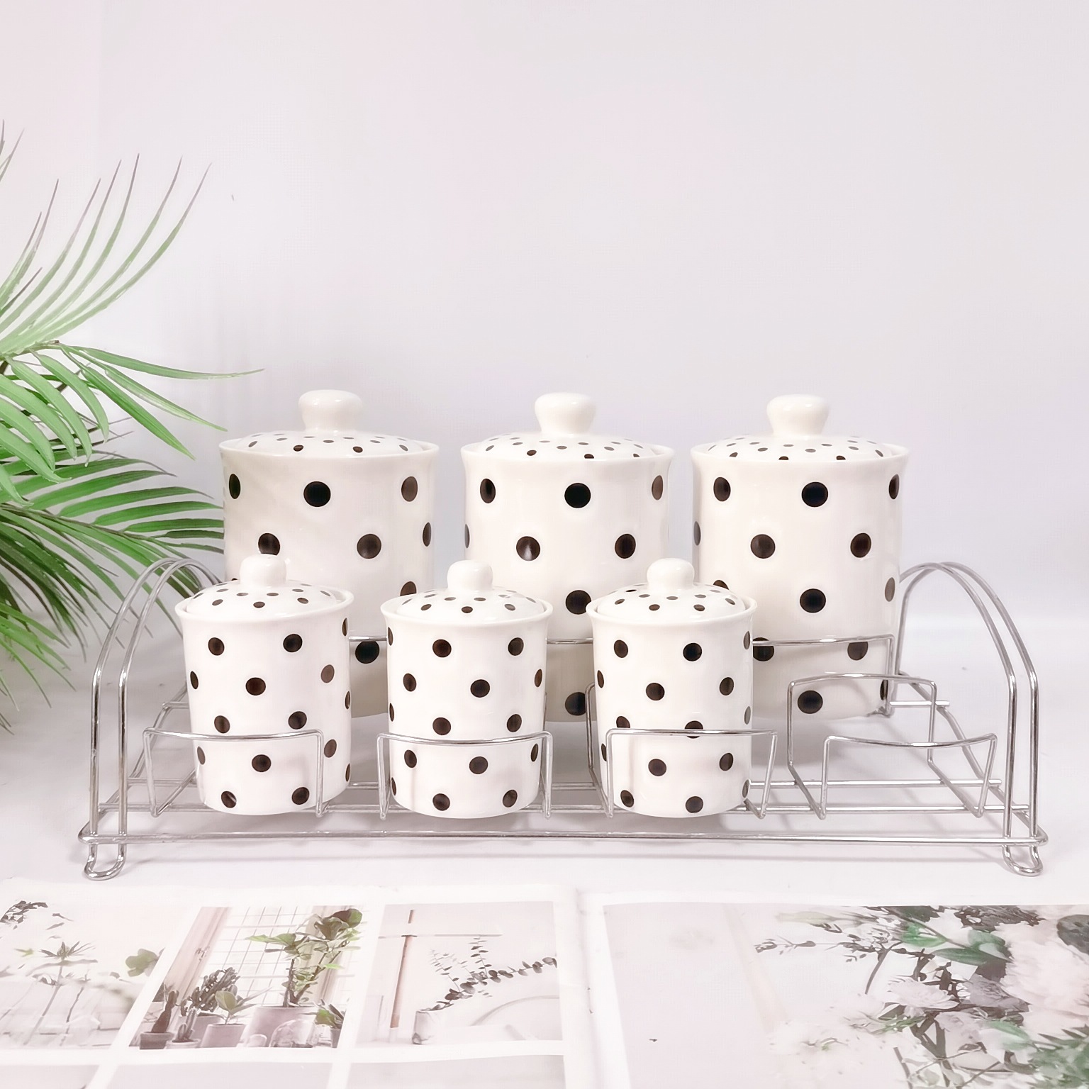 Venta directa de fábrica exportación transfronteriza exportación cerámica sellado tarro condimento tarro cocina almacenamiento tarro café té tarro