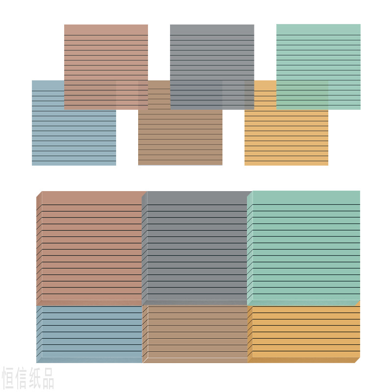 Notas adhesivas transparentes subrayadas, n-pegatinas de color retro, notas adhesivas, pegatinas de índice de estudiantes, notas adhesivas grandes, venta al por mayor de fabricantes