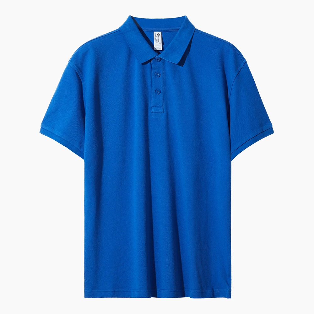 220 г хлопковая рубашка-поло из чесаного хлопка, летняя трикотажная рубашка с печатью, рекламная рубашка, рабочая одежда, с индивидуальным логотипом