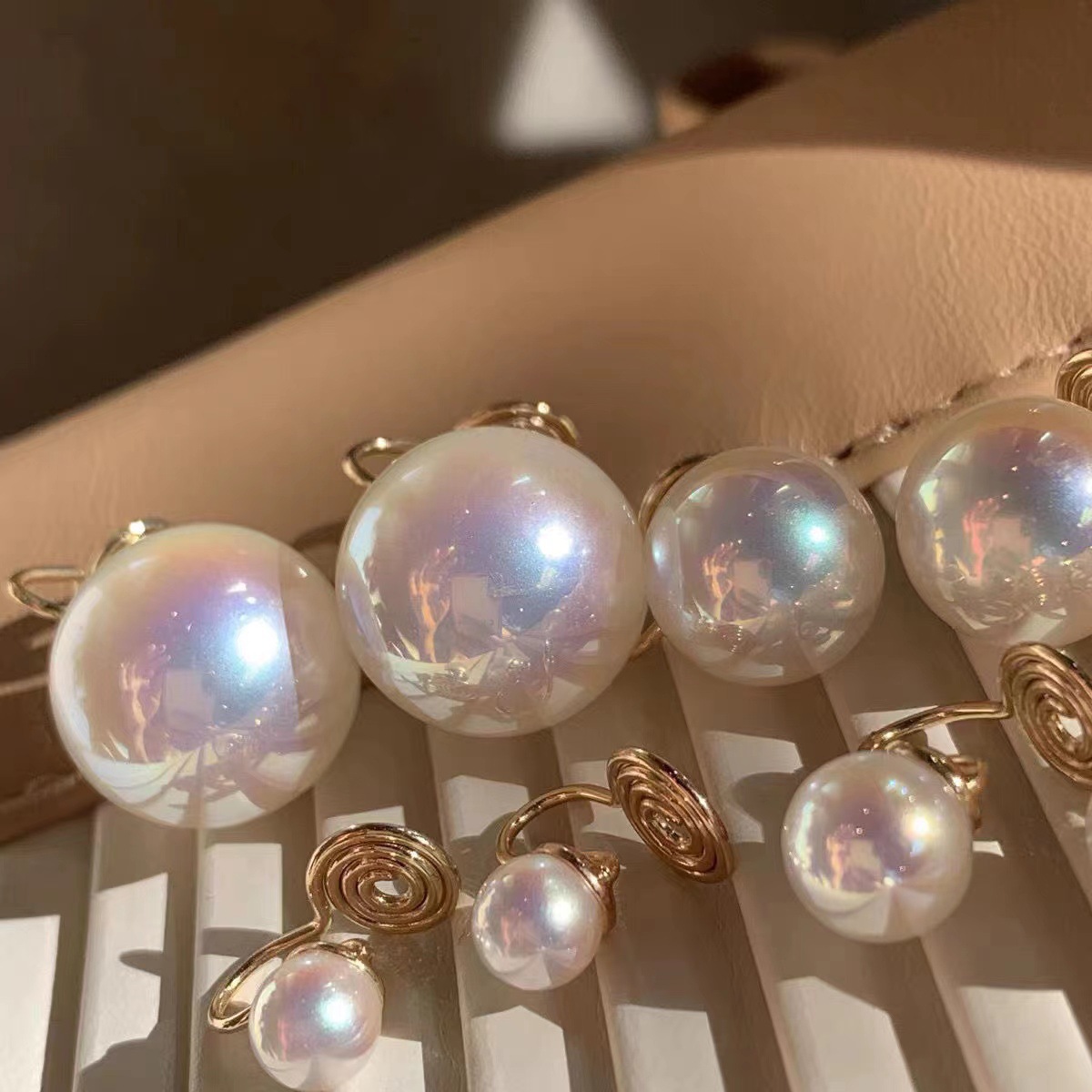 Little Red Book Same Style Retro Mabei Imitation Pearl Ear Clip Earrings Without Earrings High-end Sense 2023 New Fashion