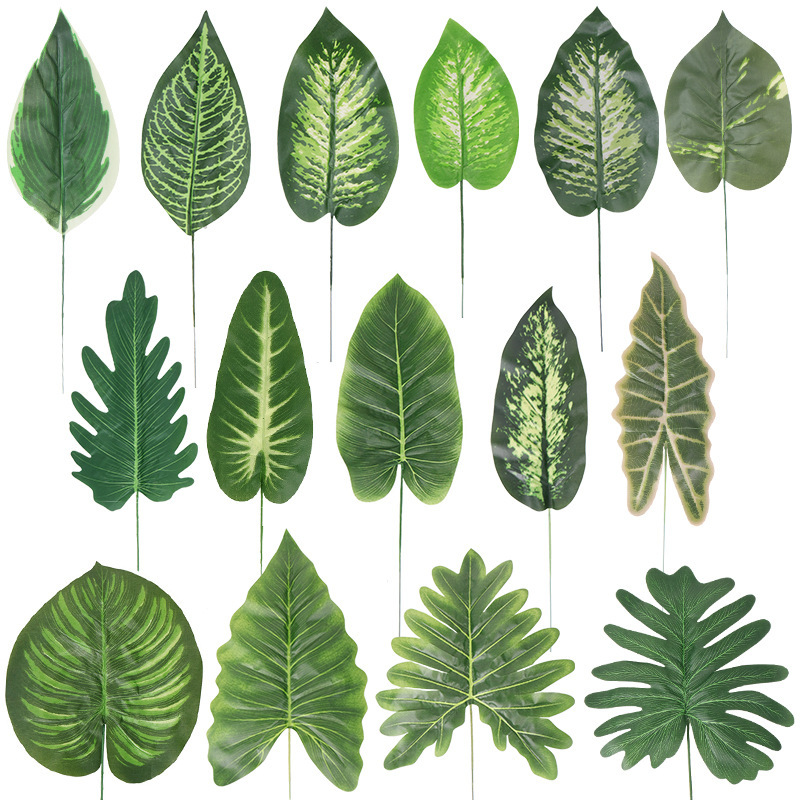 Cross-border Artificial Leaf Cat Climbing Frame Green Plant Canna Leaf Artificial Flower Artifact Accessories Watermelon Leaf Elephant Ear Leaf Cross-border Artificial Leaf Cat Climbing Frame Green Plant Canna Leaf Artificial Flower Artifact Accessories Watermelon Leaf Elephant Ear Leaf