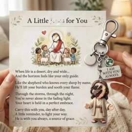 跨境新款A Little Keychain for You小小信仰人物钥匙扣