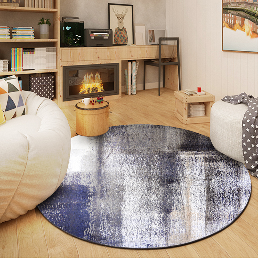 Tapete Redondo para Pie de Cama de Seda Artificial, Absorbente y Antideslizante para Sala de Estar image 19