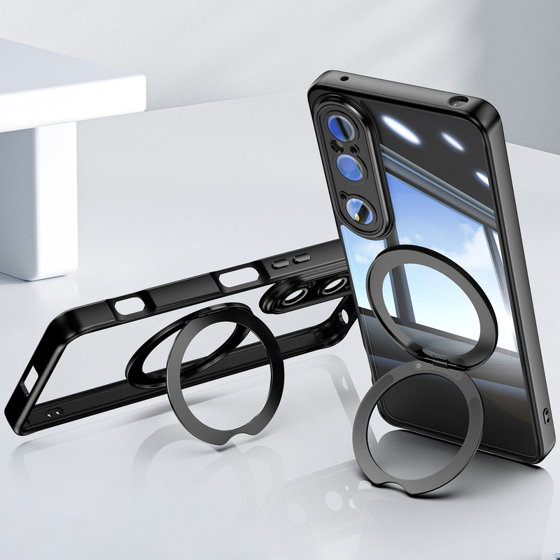 For Sony Xperia1VII Phone Case 10 VI Six Generation Rotating 360 Magnetic Aspiration Fulcrum Armor Protective Cover For Sony Xperia1VII Phone Case 10 VI Six Generation Rotating 360 Magnetic Aspiration Fulcrum Armor Protective Cover