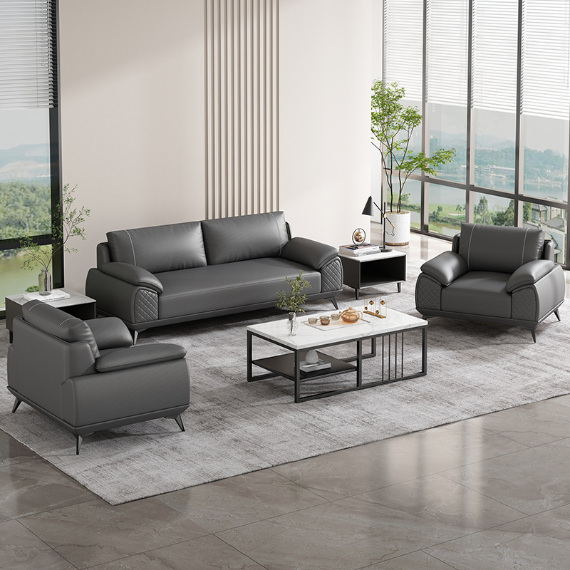 Oficina de arena moderna simple de alta calidad oficina de tres personas sala de recepción de negocios sala de reuniones muebles combinados de mesa de té