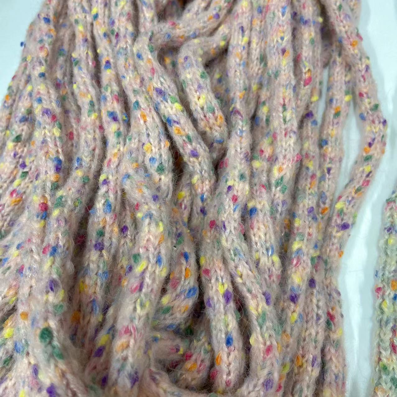 Otoño y invierno punto de onda de color entrelaces lana hueca cinta de tejido joyería pinzas de pelo accesorios de fragancia corda de sombrero