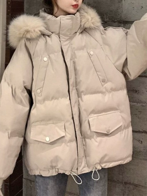 Brand short winter down jacket for elementary school students, Korean style, oversize, increased thickness
