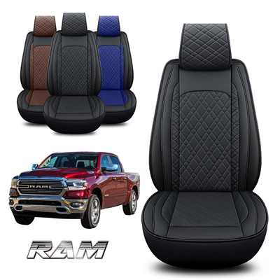 Ram Ram1500 25003500 Pickup Truck Special Seat Cushion All Year Round Leather Car Seat Cover Cross-Border Export Export (Seat cushion, seat cover) - classic-black
