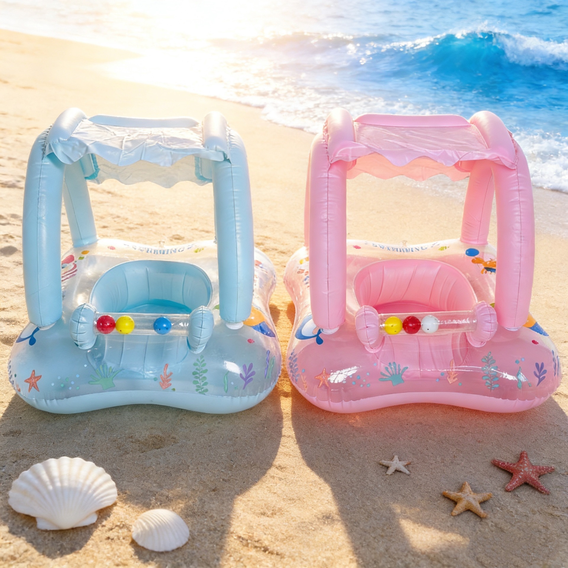 Anillo de natación infláble para niños pequeños barcos de agua para bebés embarcaciones de agua engrosado PVC asiento de niños PVC ecológico image 53