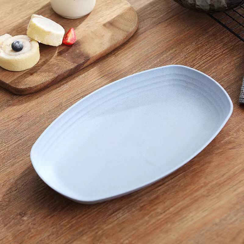 Plato de Paja de Trigo Amazon de 20, 23 y 25 Platos, Plato para Frutas, Plato para Verduras, Plato Doméstico, Bandeja de Comedor Nórdica de Plástico para Exportación