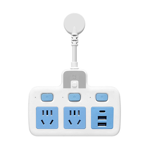 Flexible Conversion USB Night Light Conversion Socket High Power Multi-Port Home Power Strip with Cord Independent Switch Power Strip