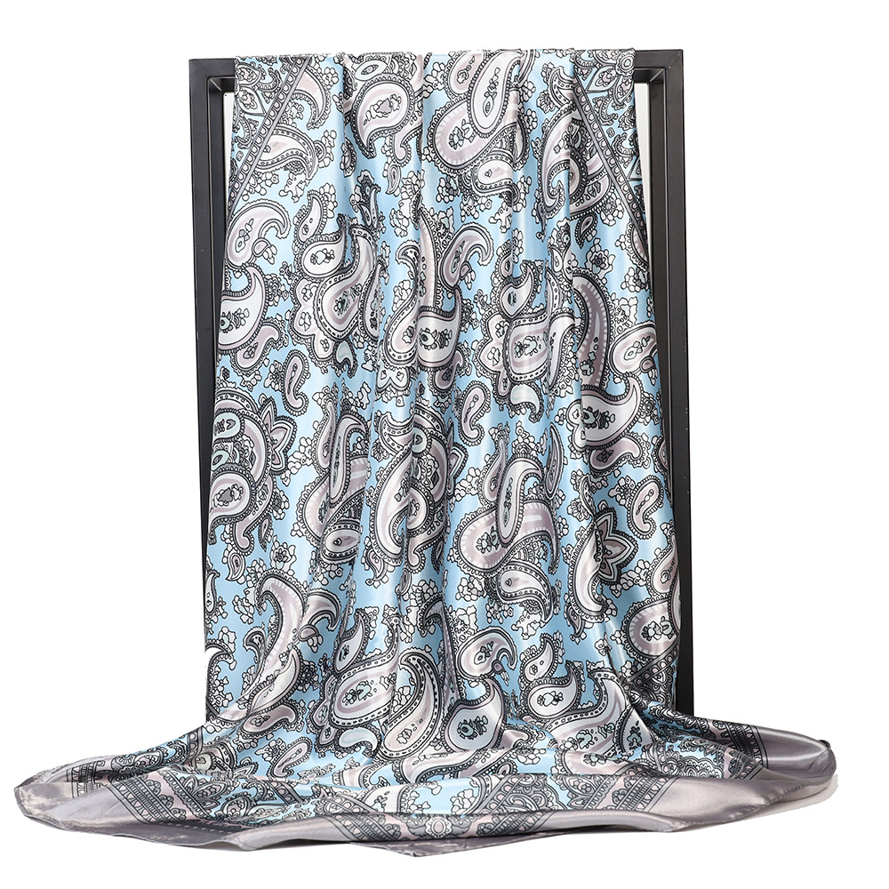 IG Style, Retro Style Women's Ig Style Retro Cashew Nuts Satin Printing Silk Scarf Kerchief
