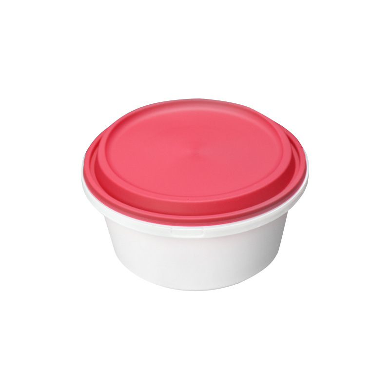 Tazón de embalaje para llevar desechable redondo imprimible engrosado plástico a prueba de fugas sopa en polvo sopa tazón picante caja de arroz caliente