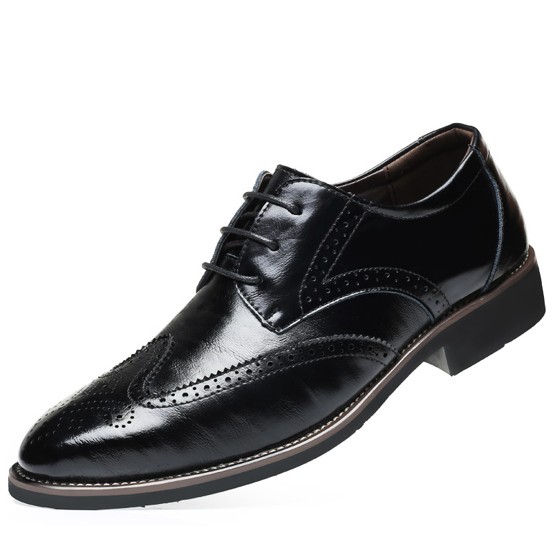 Scarpe casual comode con punta quadrata in pelle Oxford da uomo_voghion.com