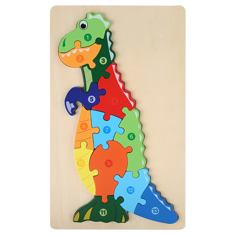 Juguetes de puzzle de madera de hebilla para niños pequeños Juguetes de bloque de bloques de construcción de bebés Juguetes de puzzle cognitivo de forma emparejada