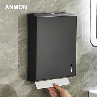 Stainless steel tissue box toilet tissue box rack toilet hotel wall-mounted kitchen tissue box punch-free