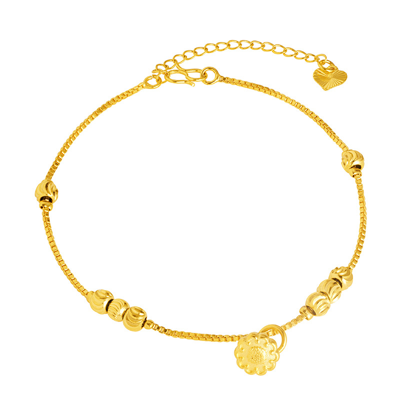 Nuevo Lotus tobillo adornos de pie de las mujeres joyería elegante aleación de cobre imitación accesorios de oro Estilo Nacional de Moda estilo de transmisión en vivo