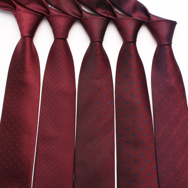 men's burgundy retro tie