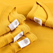 重磅270克新疆棉純色T恤夏季透氣寬松短袖圓領男女廣告衫韓版體恤
