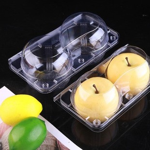 in stock PET Fruit Packaging Box Apple Lemon Guava Blister Transparent Flip Disposable Plastic Box Direct Selling