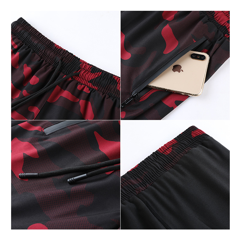 2022 nuevos pantalones deportivos falsos de dos piezas de verano para hombres de secado rápido transpirable de doble capa anti-exposición correr pantalones cortos de fitness hombres