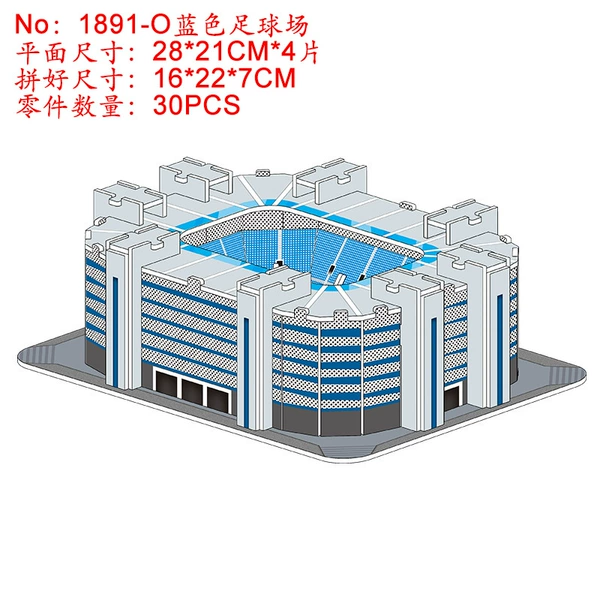 1891-O Galinrad Blue Football Stadium