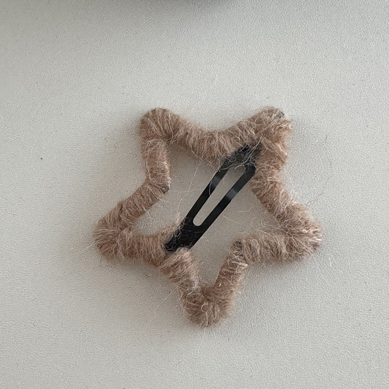 Sügisel ja talvel uus käsitsi valmistatud villane juuksenõel Winding Star elegantne tukk klamber katki juuksenõel Plush Clip juuksenõel_voghion.com
