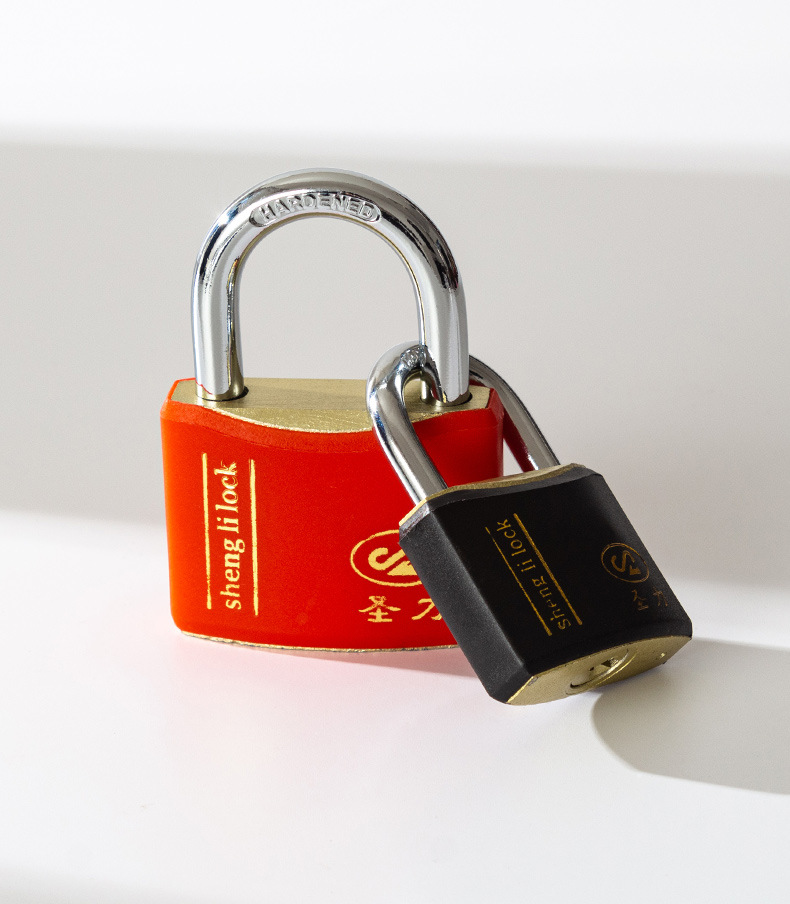Factory direct supply of Shengli brand arc-shaped rubber-coated locks, multi-color copper core locks, cabinet locks, door locks, and customizable brand casing iron padlocks pic 11