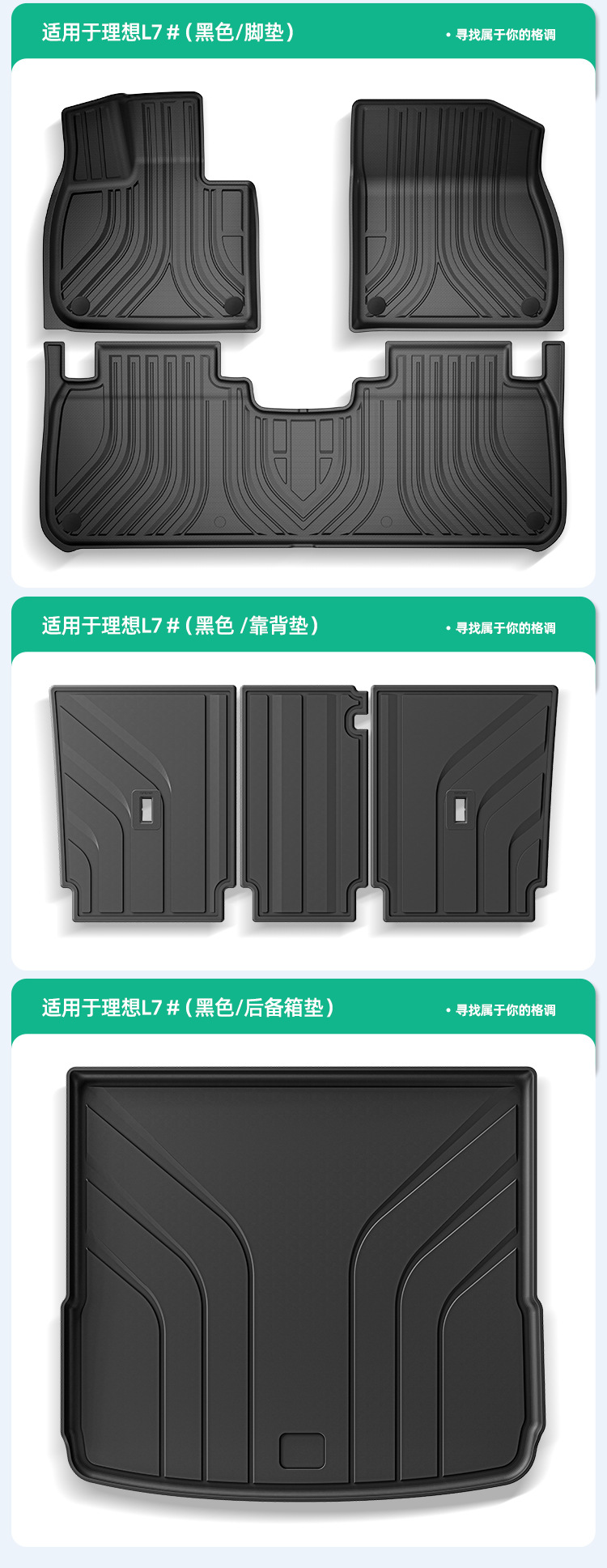Suitable for 23-24 Ideal L7 Car Floor Mats, Special Car Floor Mats, Full Tpe Floor Mats, Trunk Mats, Drop Shipping