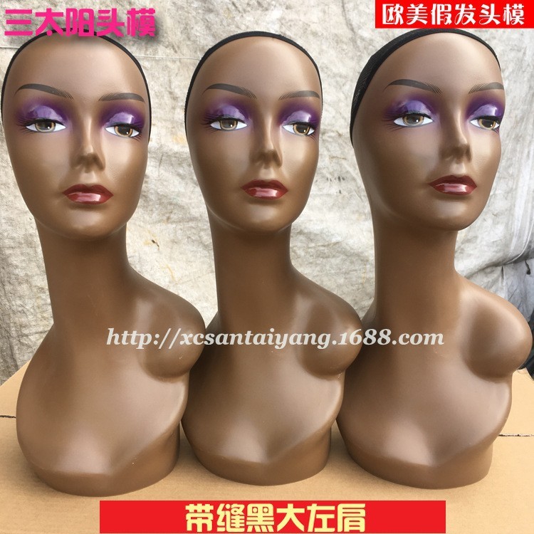 かつらの頭の型のダミーの頭の型の帽子のスカーフは女性の型の頭を展示します。|undefined