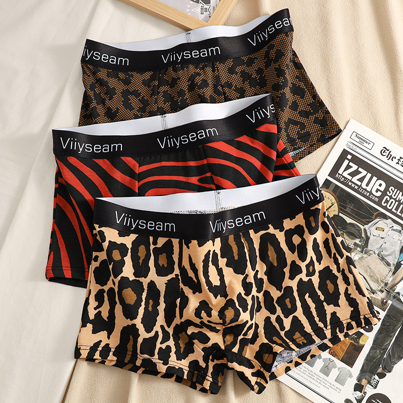 New Leopard men's underwear cotton boxers men's boxers shorts pants manufacturers wholesale generation
