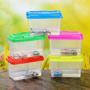 Portable Plastic Turtle Tank Manufacturer Direct Sales Turtle Tank Reptile Pet Breeding Box Small Turtle Box Juvenile Turtle Tank Fish Tank