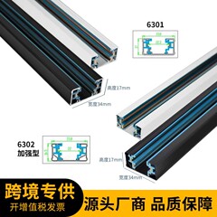 黒色標準型3線1回路ガイドレールledレールスポットライトレール非標準照明部品