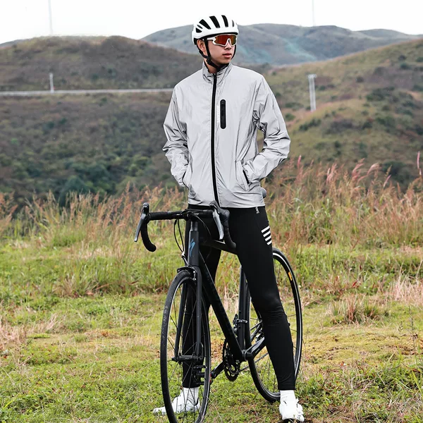 WOSAWE off-road bicycle cycling sports full reflective night running rain-proof warm windbreaker jacket coat