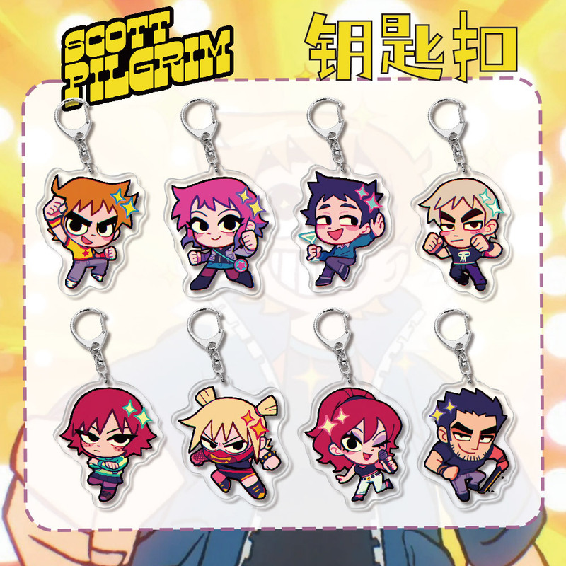 Scott Pilgrim Acrylic Keychain Pendant Wholesale Peripheral Small Gifts Holiday